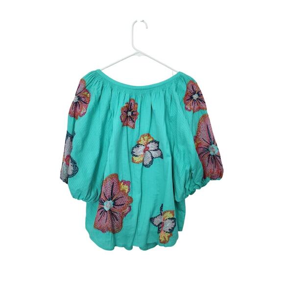 Anthropologie Maeve Embroidered Peasant Blouse, Used, Plus Size 1X - Picture 4 of 5
